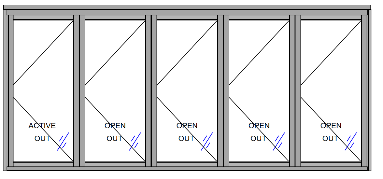 Bifold Door 5 Panel