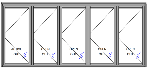 Bifold Door 5 Panel